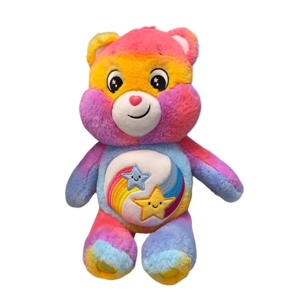 Care Bears True Heart Bear Rainbow Plush Shooting Star Plushie Tie Dye Nostalgia